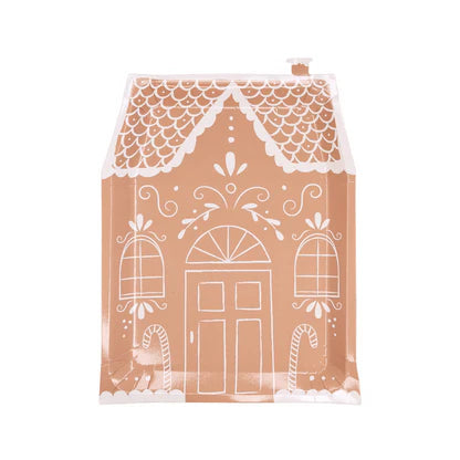 Gingerbread House Shaped Plates