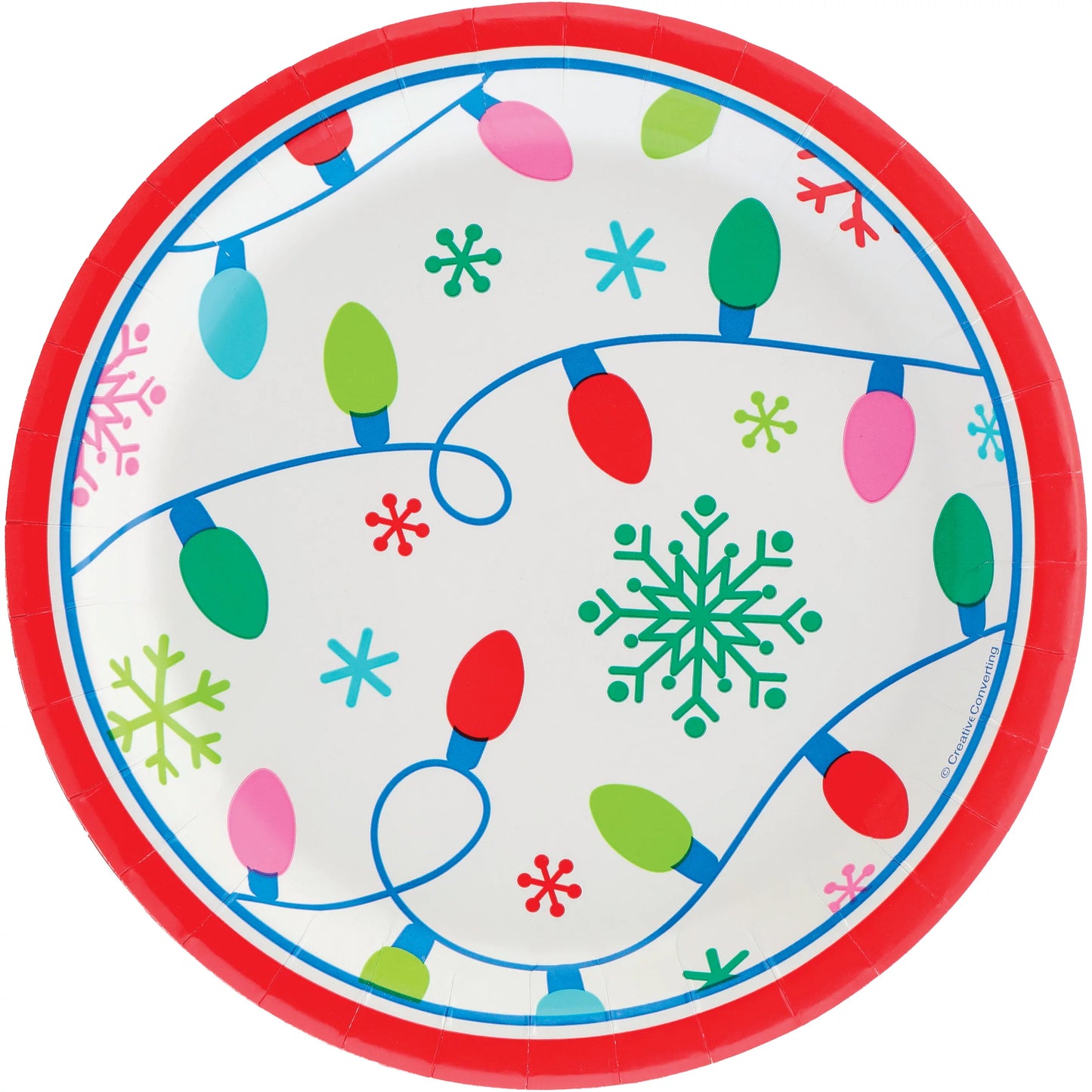 Holiday Christmas Light Dessert Plates