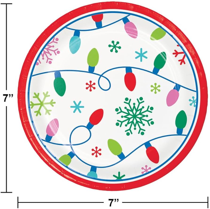 Holiday Christmas Light Dessert Plates