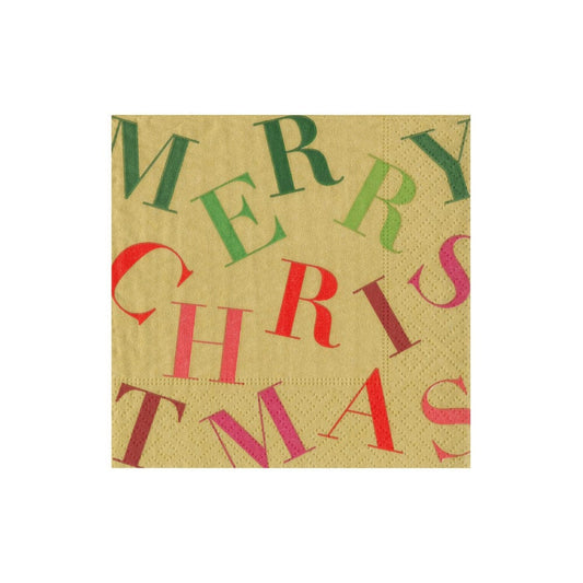 Merry Christmas Toss Cocktail Napkins