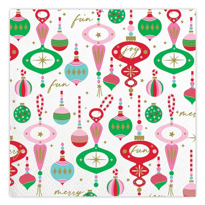 Merry Fun Ornament Beverage Napkins