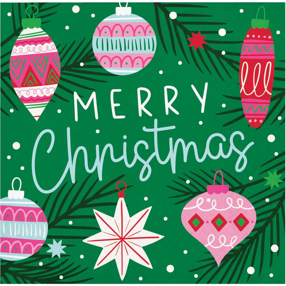 Merry Christmas Beverage Napkins