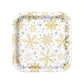 Silver & Gold Holiday Snowflake Dinner Plates