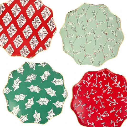 Block Print Dinner Plates (x8)