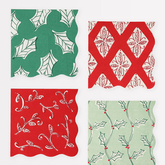 Block Print Small Napkins (x16)
