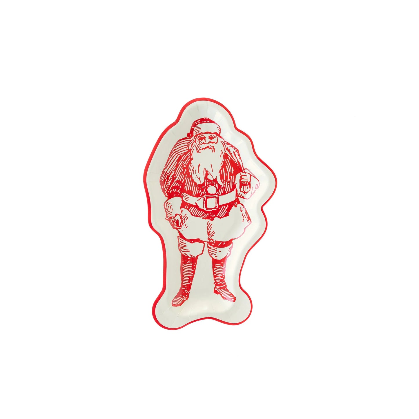 Believe 9” Shaped Santa Plate
