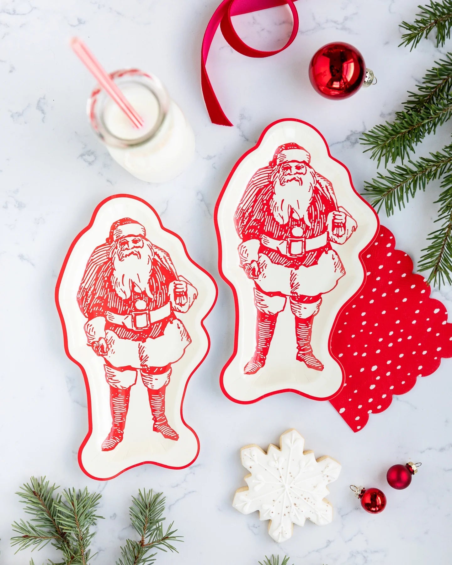 Believe 9” Shaped Santa Plate