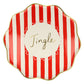 Christmas Striped Dinner Plates (x8)