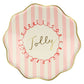 Christmas Striped Dinner Plates (x8)