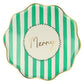 Christmas Striped Dinner Plates (x8)