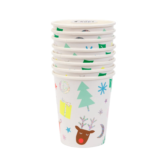 Festive Fun Paper Cups (x8)