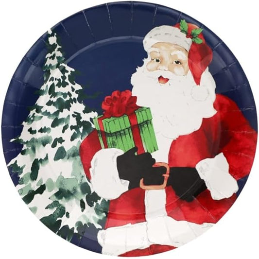 Santa Round Dinner Plates