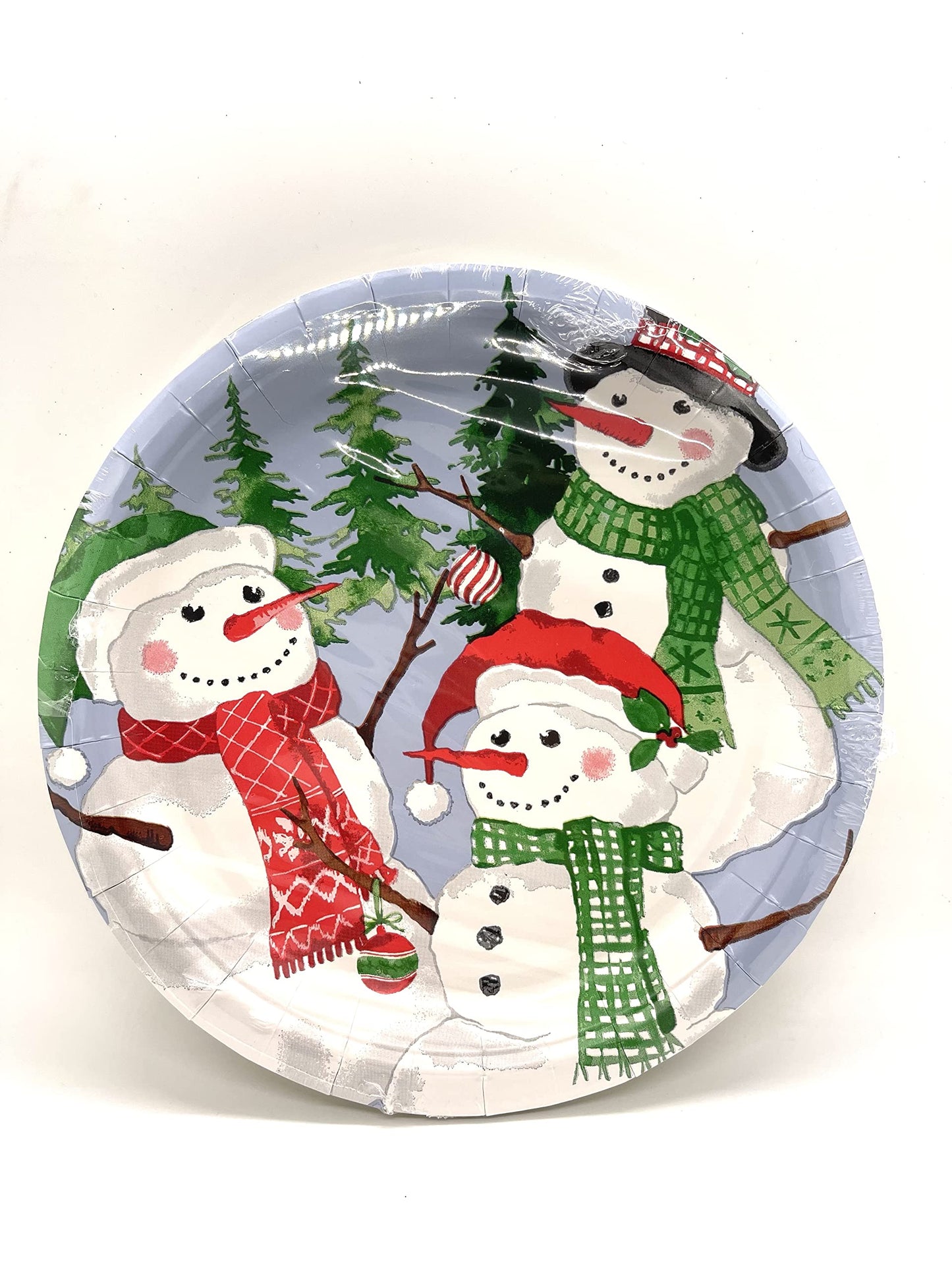 Snowman Round Dinner Plates