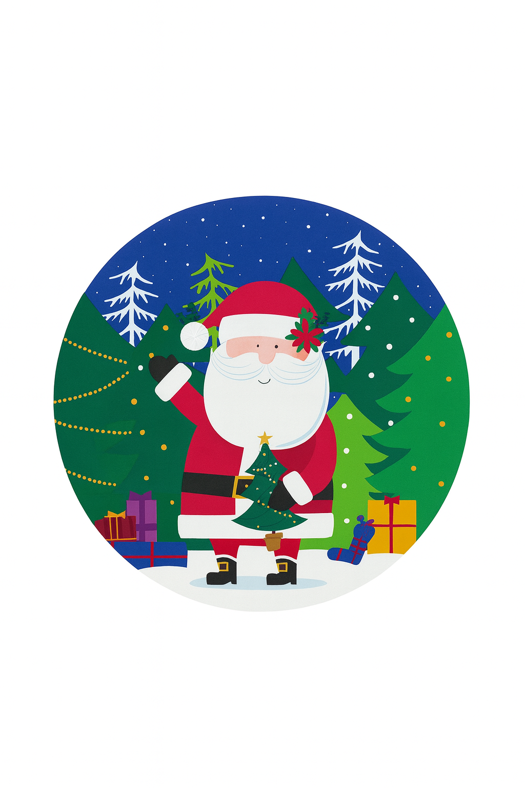 Santa Round Dinner Platee