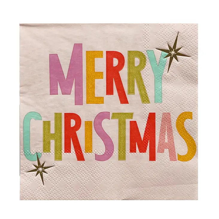 Merry Christmas Beverage Napkins