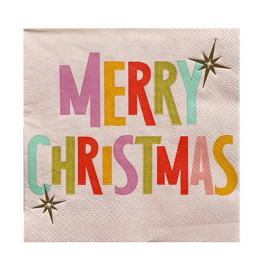Merry Christmas Beverage Napkins
