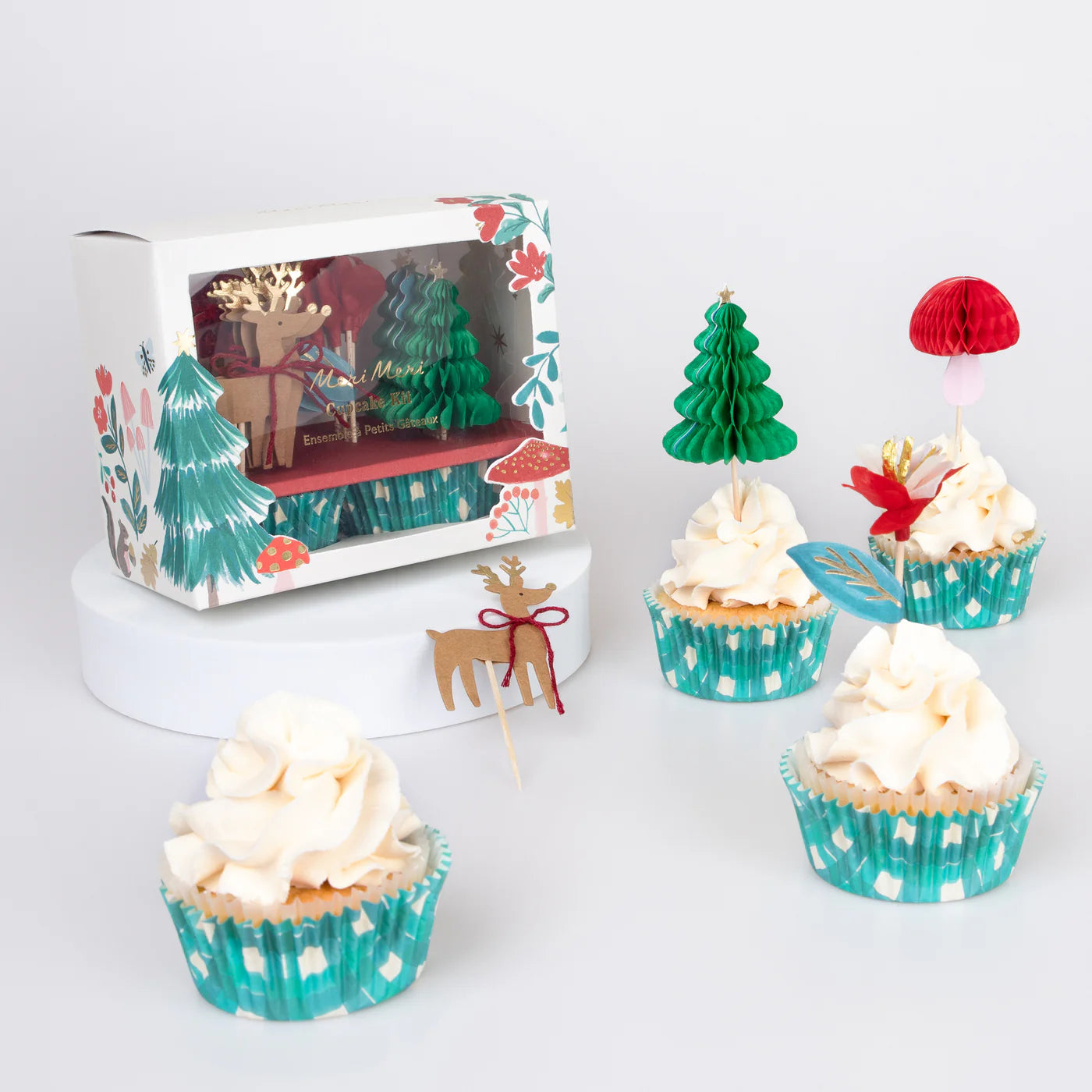 Winter Woodland Cupcake Kit (x24 toppers)