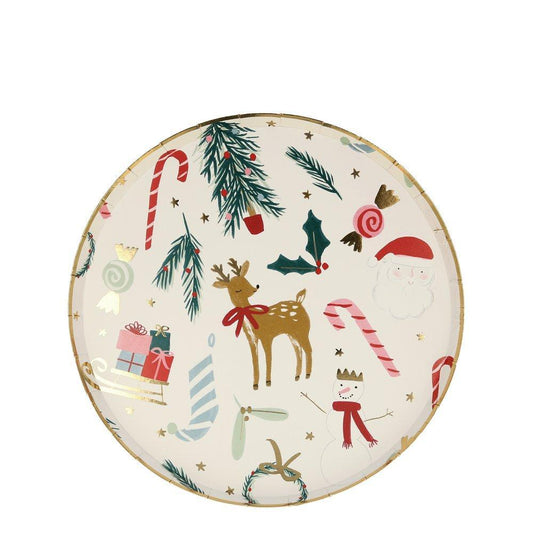 Festive Motif Side Plates (x8)