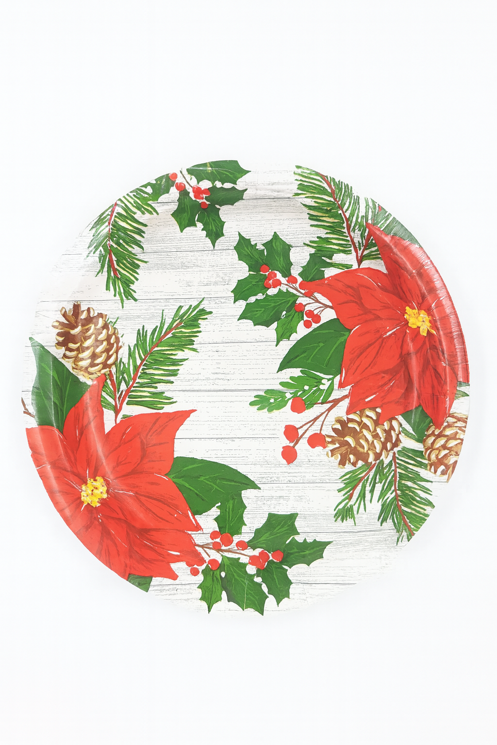 Poinsettia Round Dinner Plates