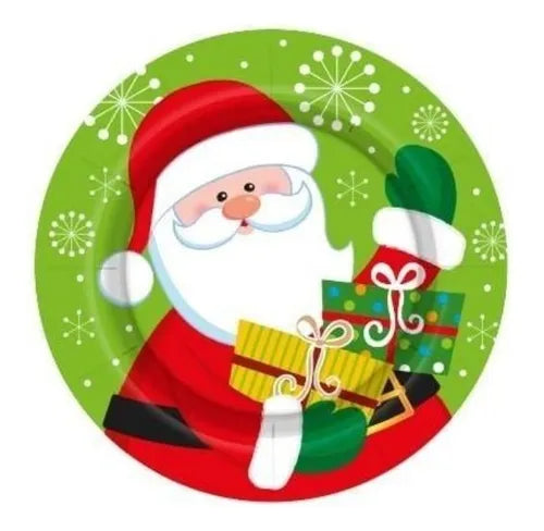 Santa’s Round Dessert Plates