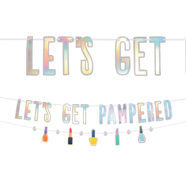 Spa Party “Lets Get Pampered” Banner