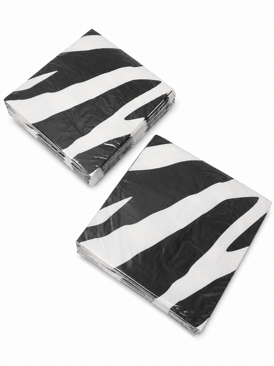 Animal Print Zebra Beverage Napkins