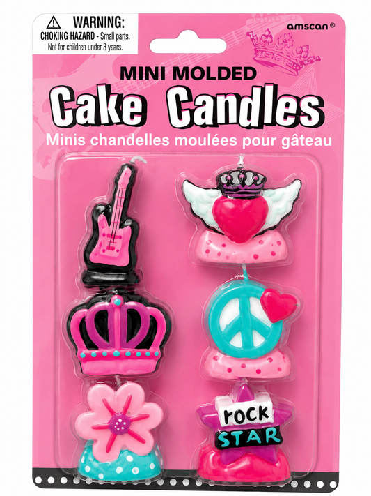 Rock Princess Mini Molded Cake Candles