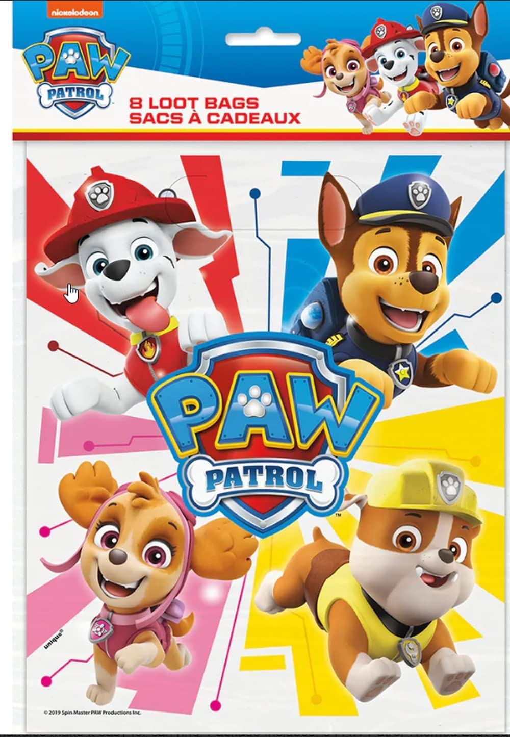 Paw Patrol Loot Bags