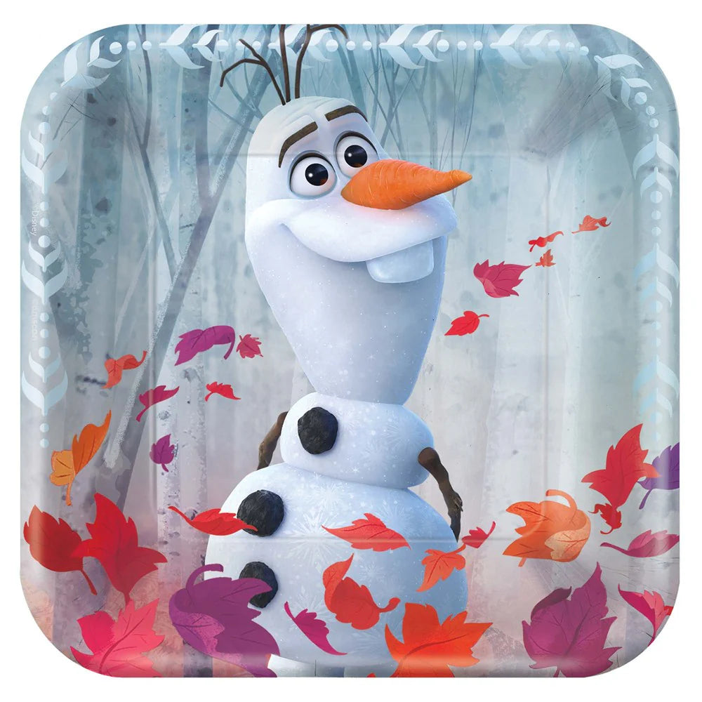 Frozen 2 Square Olaf Paper Plates 7”