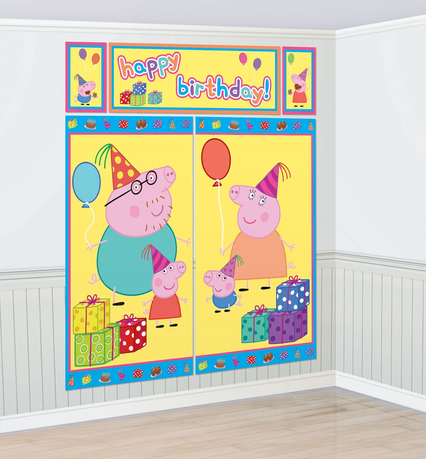 Peppa Pig Scene Setters with Photo Booth Props