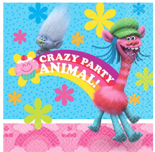 Trolls “Crazy Party Animal!” Beverage Napkins