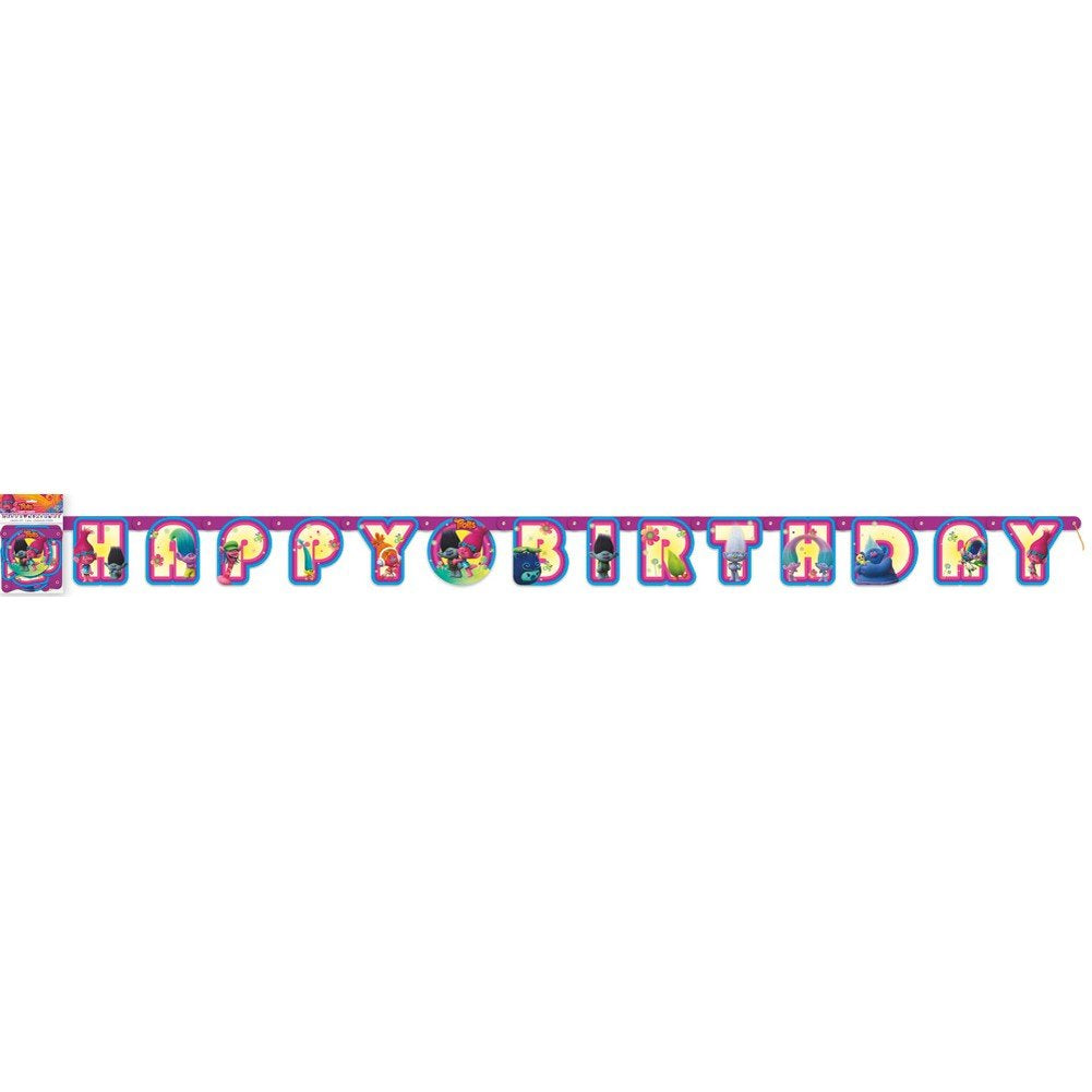 Trolls Large Birthday Banner