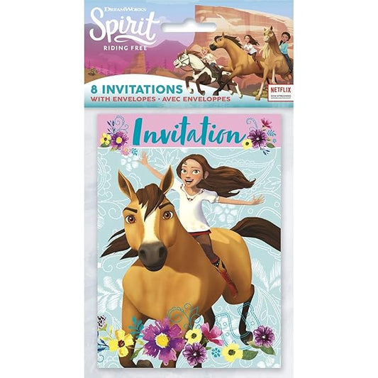 Spirit Riding Free Horse Pony Birthday Invitation