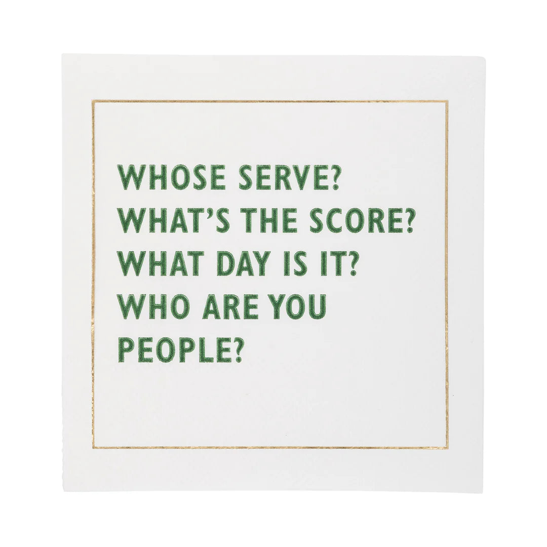 Pickleball Sayings Paper Cocktail Napkins Set