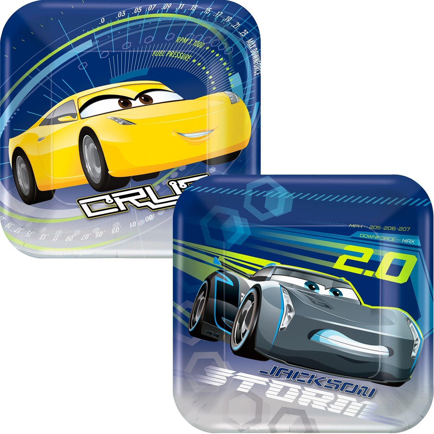 Cars Dessert Plates