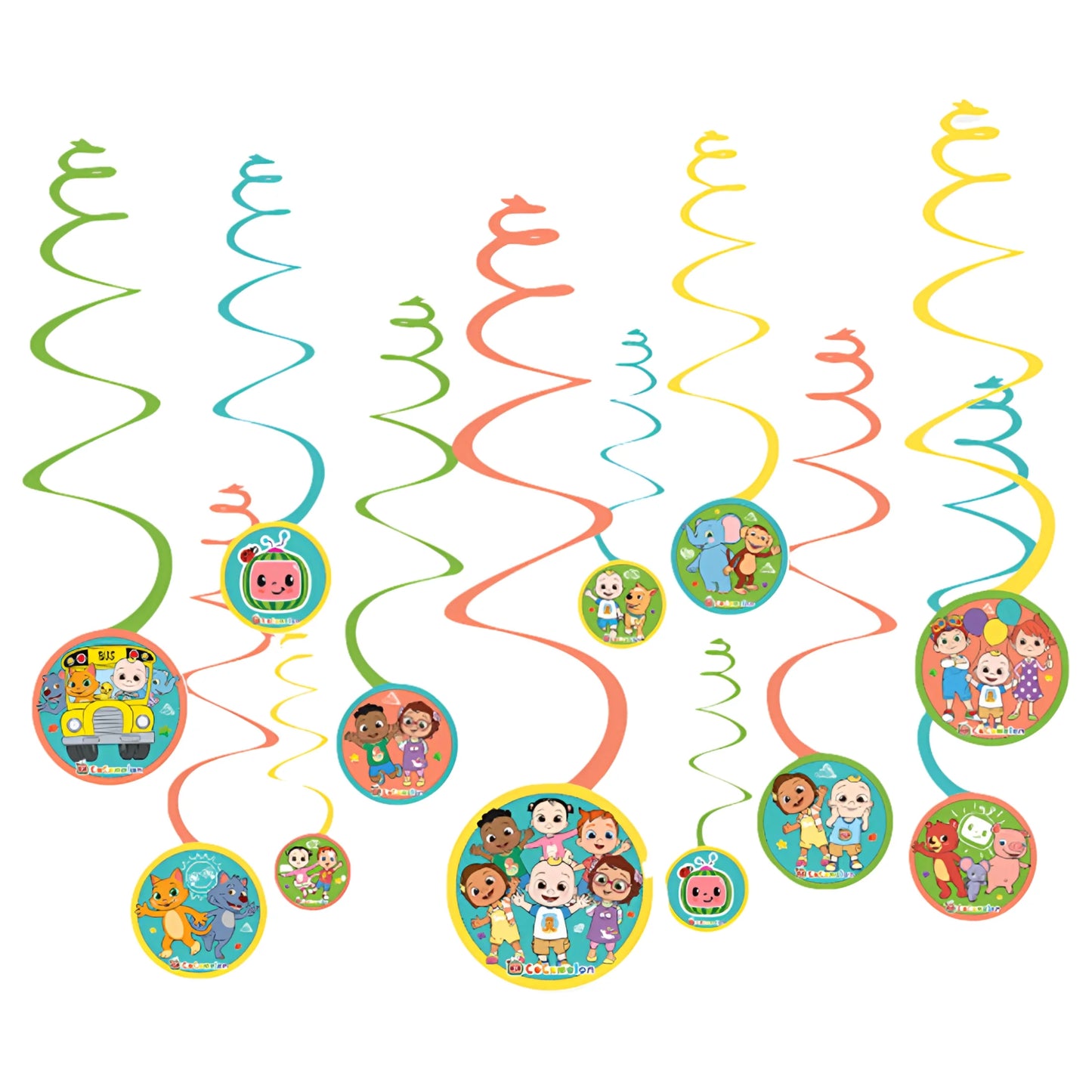 Cocomelon Birthday Swirl Decorations