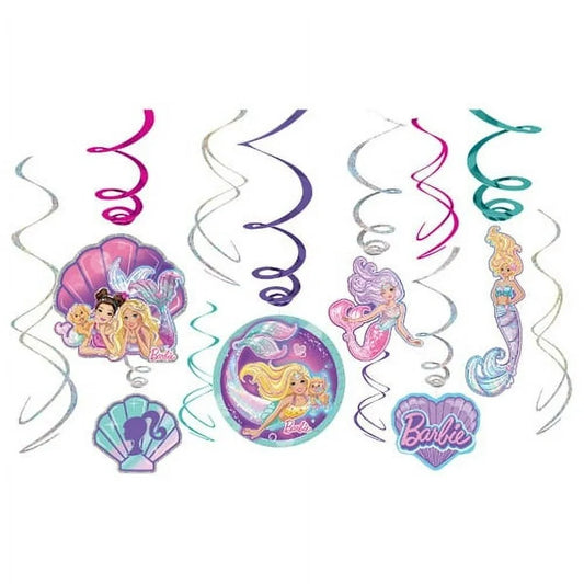 Barbie Mermaid Swirl Decorations