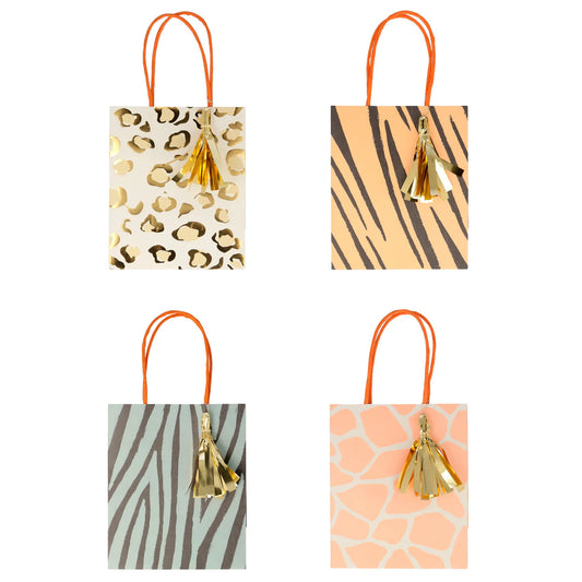 Safari Animal Print Party Bags (x8)