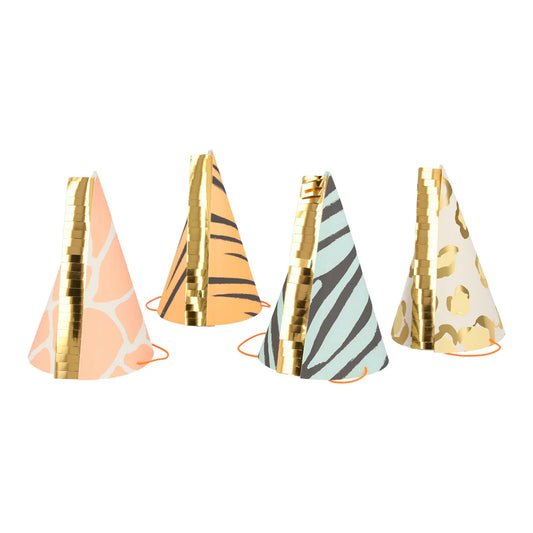 Safari Animal Party Hats (x8)