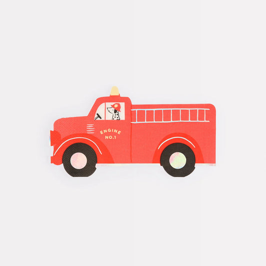 Fire Truck Napkins (x16)