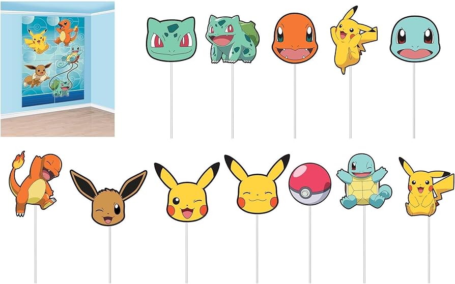 Pokémon Backdrop with Props