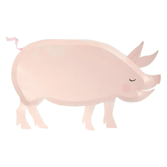 On the Farm Pig Plates (x8)