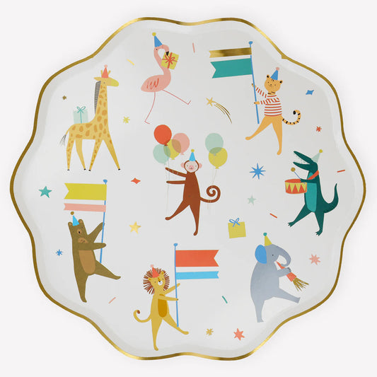 Animal Parade Dinner Plates (x8)