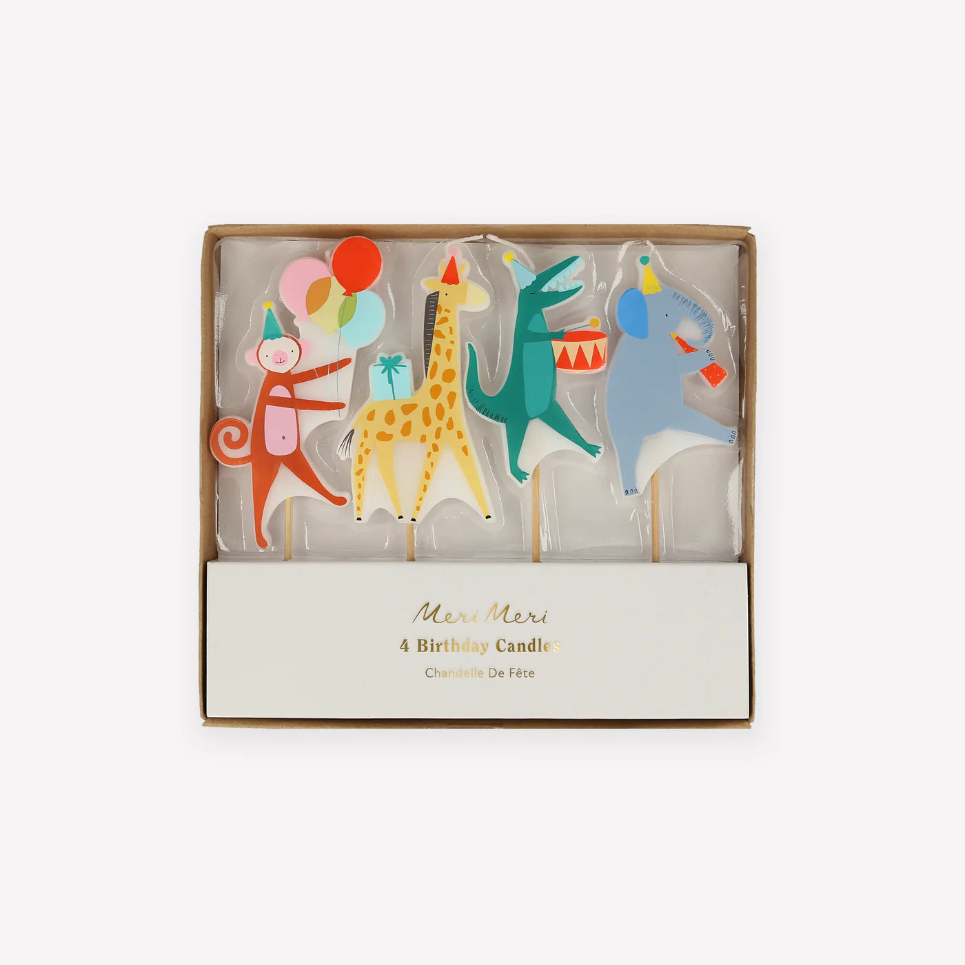 Animal Parade Candles (x4)
