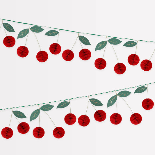 Cherry Honeycomb Garland