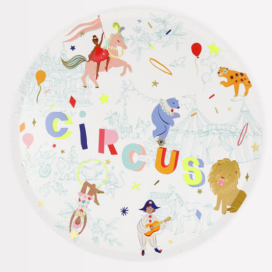 Circus Dinner Plates (x8)