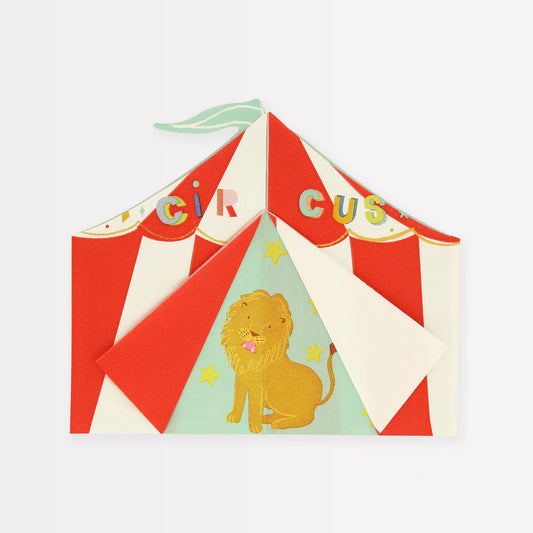 Circus Shaped Big Top Napkins (x16)