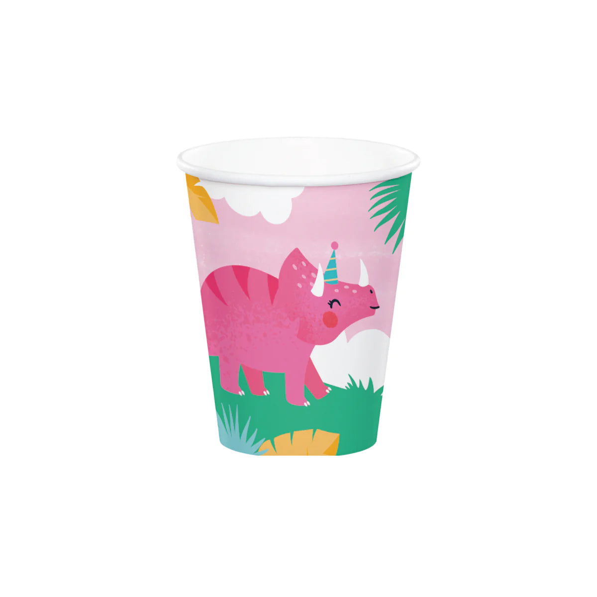 Girl Dinosaur Party Paper Cups