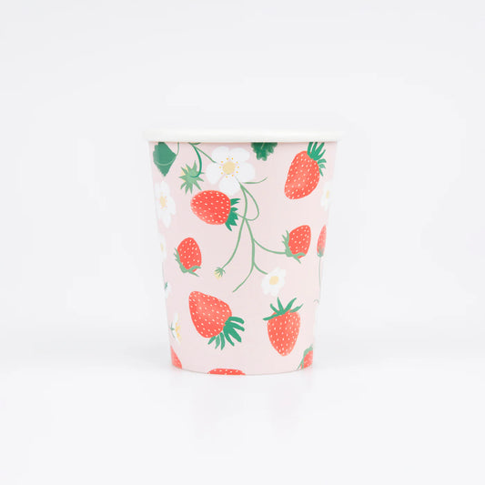 Strawberry Pattern Cups (x8)