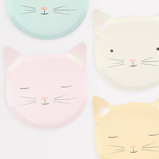 Cute Kitten Plates (x8)